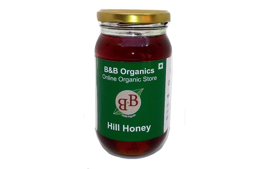 B&B Organics Hill Honey    Glass Jar  250 grams